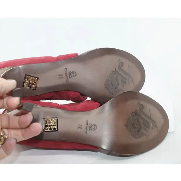 Free People Maroon Suede Satellite Stiletto Heels sz EU 38/ US 7.5 NEW - Picture 5 of 5